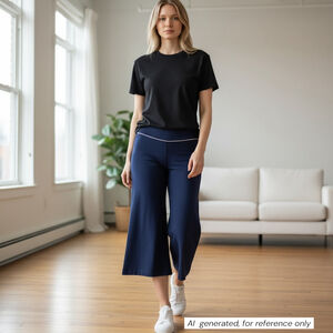 LULULEMON Cropped Dark Blue Leggings, Athletic Pants, Sz L